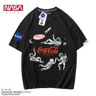 เสื้อยืดแขนสั้น พิมพ์ลายนักบินอวกาศ NASA แฟชั่นฤดูร้อน สําหรับผู้ชายเสื้อยืด _30
