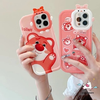 เคสโทรศัพท์มือถือนิ่ม ลายการ์ตูนหมีสตรอเบอร์รี่ 3D ประดับโบว์มอนสเตอร์น่ารัก สําหรับ Redmi 9 9T 10 A1 + 10A 9C NFC 9A 10C Note 10 11 10s 11Pro + 8 9 11s 10Pro POCO X3 Pro NFC M3 Mi 11 Lite เคส