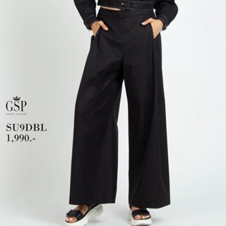 GSP กางเกงขาวยาว กาง﻿เ﻿กงผู้หญิง Pants กางเกงขายาว ทรงขาบาน สีดำ (SU9DBL)