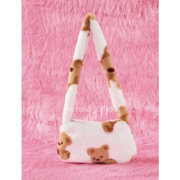พร้อมส่ง-กระเป๋าสะพายไหล่-กระเป๋าขนนุ่ม-มินิ-ลายการ์ตูน-b0992