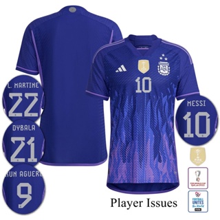 เสื้อกีฬาแขนสั้น ลายทีมชาติฟุตบอล Player Issues-2022-23 Argentina ไซซ์ S-2XL 22-23