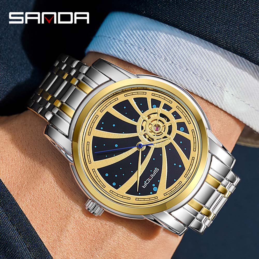 sanda-นาฬิกาข้อมืออัตโนมัติ-แบรนด์หรู-แฟชั่นทหาร-กันน้ํา-สําหรับผู้ชาย