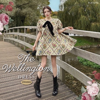 FLAT2112 FF0393 : THE WELLINGTON DRESS มินิเดรส เดรสผ้าแจ็คการ์ด เดรสลายดอก