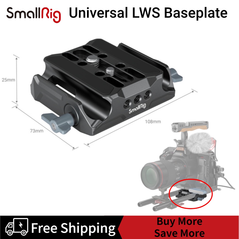 SmallRig Universal LWS Baseplate with Dual 15mm Rod Clamp 3357 | Shopee ...