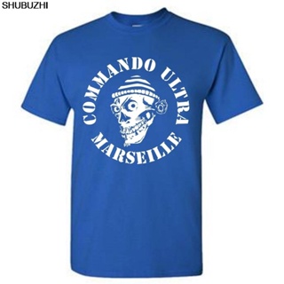เสื้อยืดพิมพ์ลายTshirt Homme COMMANDO ULTRA 84มาร์แซย์ ULTRAS นักฟุตบอลแฟนผู้ชาย Sbz1260
