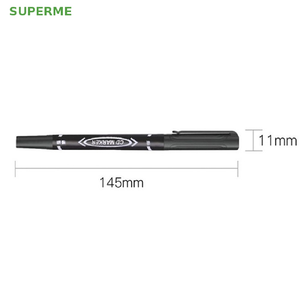 superme-ปากกามาร์กเกอร์-ปลายบาง-กันน้ํา-สีดํา-ขายดี