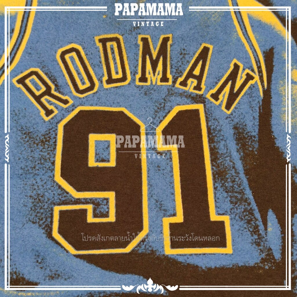 life-bil-nba-dennis-rodman-the-rebound-king-of-chicago-bulls-เสื้อบาส-เสื้อรอดแมน-เสื้อวินเทจ-papamama-vintage-shirt