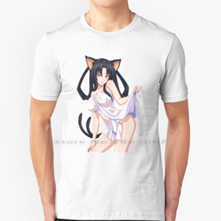 [S-5XL]Kuroka Hot ( High School Dxd ) T Shirt 100% Cotton Manga High School Dxd Highschool Dxd Koneko Rias Gremory _05