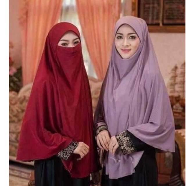 ภาพหน้าปกสินค้าฮิญาบ รุ่นฝรั่งเศสปิดหน้า ไซส์ XL จากร้าน hijab_shop111 บน Shopee