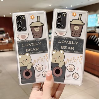 เคสโทรศัพท์มือถือ แบบใส ลายหมีอวกาศ สําหรับ samsung S22Ultra A03 A13 A12 A31 A32 A53 A52 A10S A51 A71 A50 A20