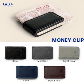 FOLIO รุ่น Money Clip - ที่หนีบธนบัตรหนังแท้ Nappa บริการปั้มชื่อฟรี