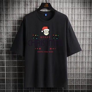 Happy Christmas Happy New Year Graphic Printed t-shirt  oversized tshirt for men women vintage clothes Streetwear Xmas
