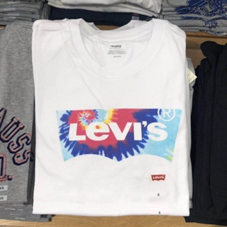 【Adidaa】 Levis เสื้อยืดแขนสั้นผ้าฝ้ายแท้พิมพ์ลายลําลองทรงหลวมสําหรับผู้ชาย เสื้อยืดคอกลม_56