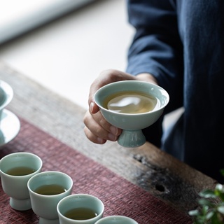 Hutian Kiln ถ้วยชาเซรามิค แบบเปิดมือ สําหรับใส่ชา [A007]