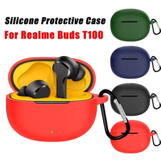 Realme Buds T100 Silicone Earphone Case Cover Protective Anti-fall Cover For Realme Buds T100 Case Bluetooth earphones Shell Accessories