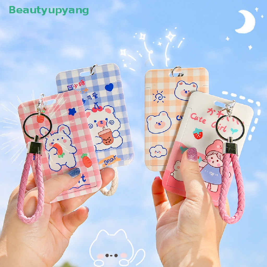 beautyupyang-พวงกุญแจ-pvc-ลายการ์ตูนน่ารัก-สําหรับใส่บัตรประจําตัวประชาชน-บัตรรถบัส