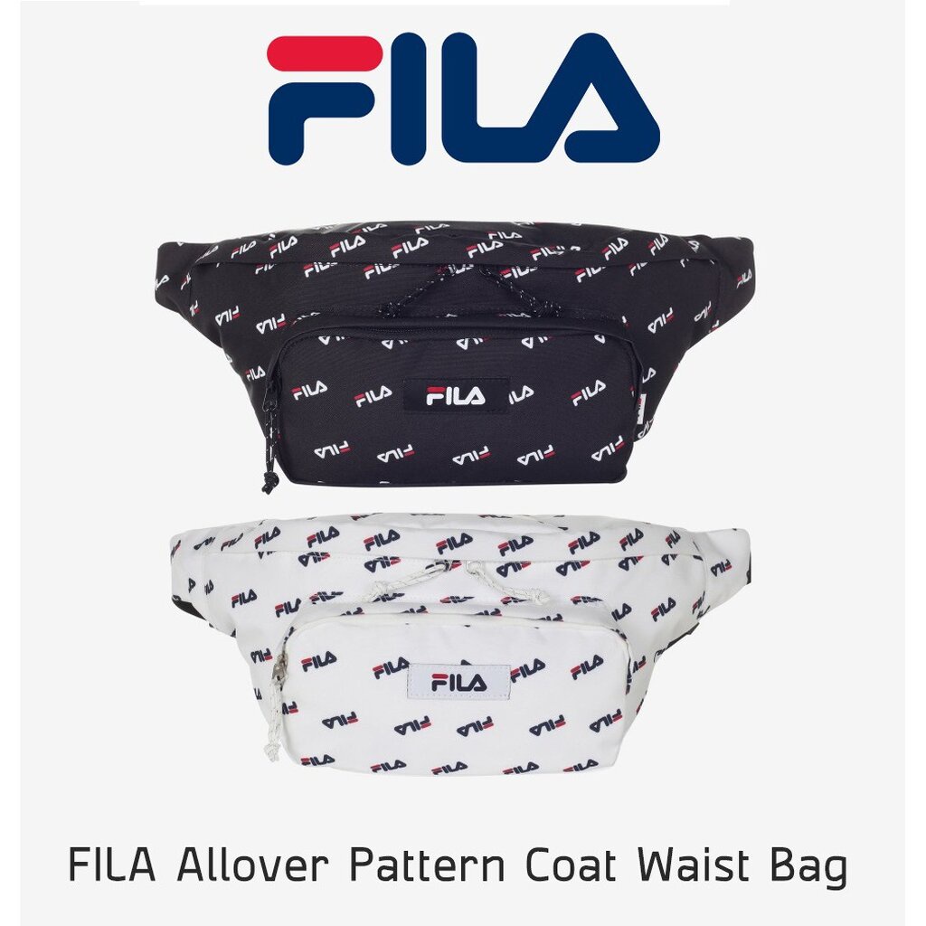 กระเป๋าคาดเอว-fila-all-over-pattern-coat-waist-bag-ของใหม่-ของแท้-พร้อมส่ง-กระเป๋าสะพายข้าง-กระเป๋าคาดอก-ฟีล่า