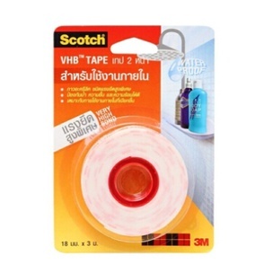 เทปกาวสองหน้า 3M Scotch 18 mm. x 1m