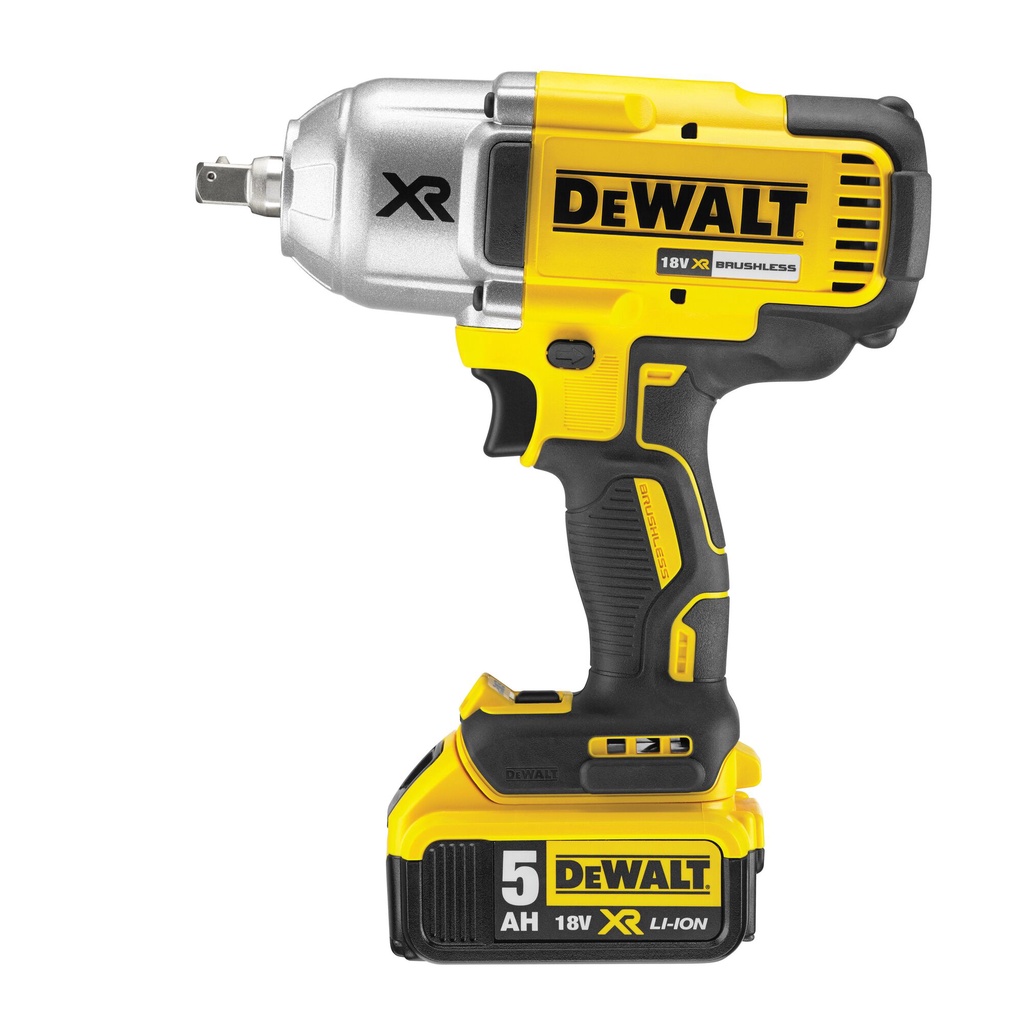 dewalt-บล๊อกไร้สาย-1-2-นิ้ว-4-หุน-18v-ครบชุด-แบต-5-ah-2-ก้อน-พร้อมกล่อง-รุ่น-dcf899hp2-kr