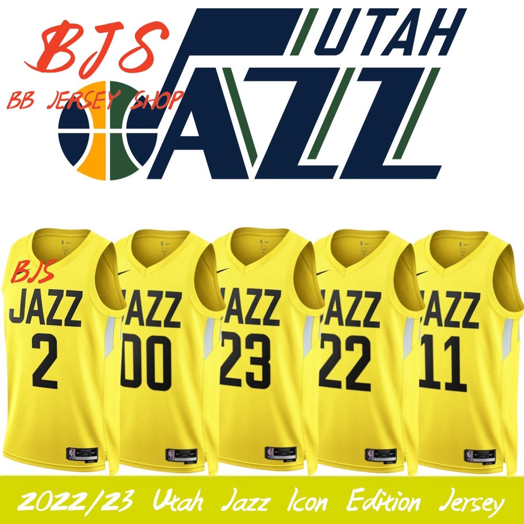 bjs-เสื้อกีฬาบาสเก็ตบอล-ลายทีม-utah-jazz-icon-edition-jersey-no-00clarkson-2022-23