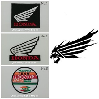 Honda ตัวรีดติดเสื้อ ตกแต่งเสื้อผ้า หมวก กระเป๋า กางเกงยีนส์ Embroidered Iron On Jacket