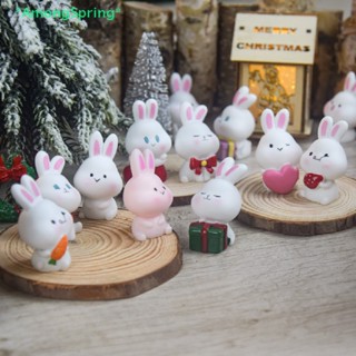 AmongSpring&gt; 1Pc Cartoon Mini Bunny Micro Landscape Resin Crafts DIY Gardening Accessories new