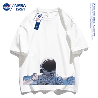 NASA ร่วมเว็บไซต์อย่างเป็นทางการเสื้อยืดนักบินอวกาศผ้าฝ้ายแขนสั้นฤดูร้อน 2022 ใหม่ ins tide แบรนด์ TQLเสื้อเชิ้ตแขน_29