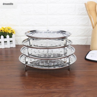 【DREAMLIFE】18-30cm Kitchen Stainless Steel Steamer Tray Rack Plate Steam Cooking 3-Stands