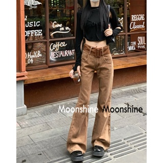 Moon  กางเกงขายาว กางเกงเอวสูง ย้อนยุค 2022 NEW Unique Trendy Korean Style ทันสมัย A23L01T 36Z230909