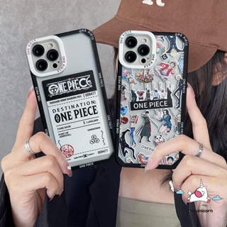เคสโทรศัพท์มือถือ TPU นิ่ม แบบใส กันกระแทก ลายการ์ตูนอนิเมะ One Piece สําหรับ iPhone 14 11 13 12 Pro Max 6 6s 8 7 Plus XR X XS Max SE 2020
