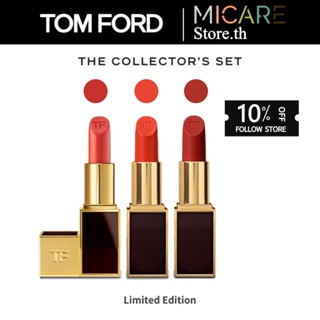 TF TOM FORD ลิปสติก Black Tube Lipstick Matte &amp; Satin 07/08/09/10/80 หลอดสีดำด้าน ถั่วแดง เจิ้งหง แบรนด์ใหญ่แท้