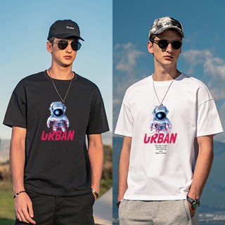 เสื้อตราหานคู่ - เสื้อยืดพิมพ์กราฟิก CX NASA เสื้อยืด Unisex สําหรับผู้ชายผู้หญิงพิมพ์กราฟิกเสื้อยื_30