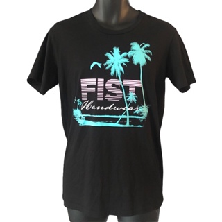 FIST Hand Wear Men’s T Shirt Small Black Green Pink 80’s Style