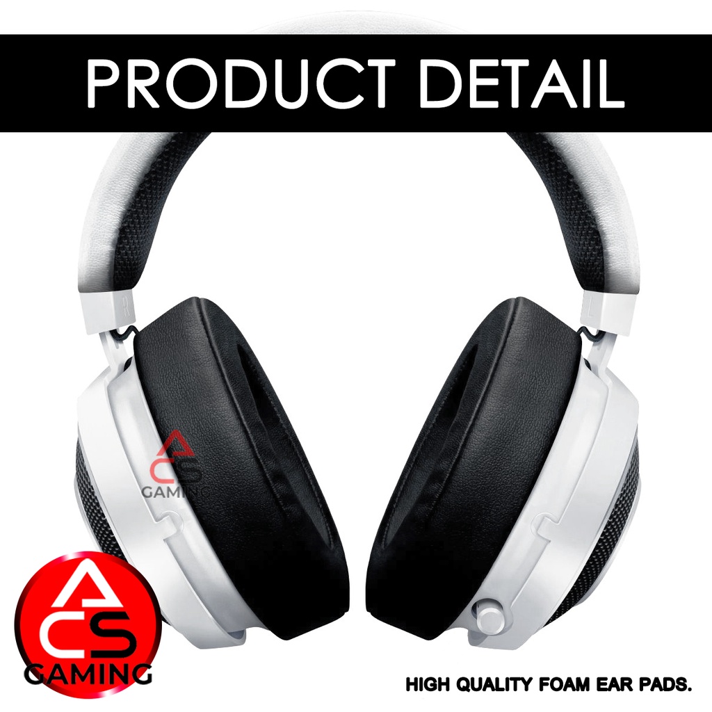 acs-ฟองน้ำหูฟัง-razer-หนัง-ทรงปกติ-สำหรับรุ่น-kraken-7-1-v2-pro-v2-v2-quartz-gaming-headset-จัดส่งจากกรุงเทพฯ