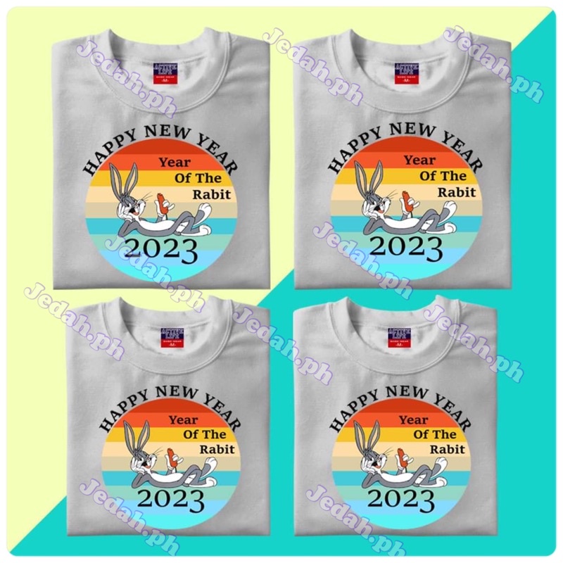 s-5xl-ผ้าฝ้าย-100-s-5xl-เสื้อยืดผ้าฝ้าย-2023-เสื้อยืดhappy-new-year-of-the-rabbit-2023-statement-shirt-t-shirt-printe