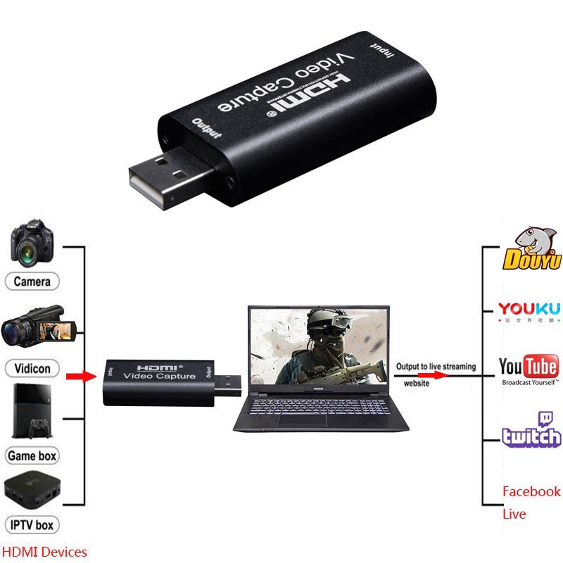 ส่งจากไทย-video-capture-card-usb-2-0-hdmi-video-grabber-บันทึกกล่อง-fr-ps4-เกม-dvd-กล้องวิดีโอ-บันทึกกล้องที่ถ่ายทอดสด