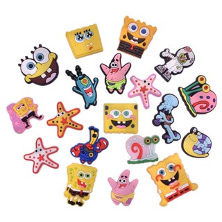 Crocs Jibbitz Pins ใหม่ น่ารัก สพันจ์บ็อบ สแควร์แพนท์ กางเกง DIY รองเท้า เสน่ห์ ปุ่ม