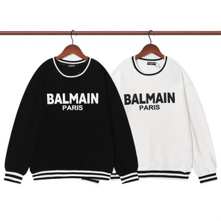 Balmai เสื้อกันหนาว คอกลม ผ้าฝ้าย พิมพ์ลาย แฟชั่นสําหรับผู้ชาย และผู้หญิง