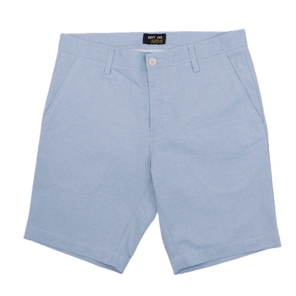 กางเกงขาสั้นสีฟ้าทอผิวไม่เรียบ-blue-t-flexslaf-bermuda-shorts-bs5017