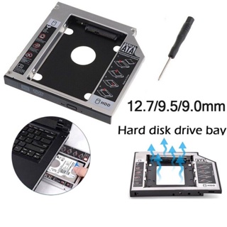 ถาดแปลง ใส่ HDD SSD ในช่อง DVD Notebook 9.0mm Universal SATA 2nd HDD SSD Hard Drive Caddy