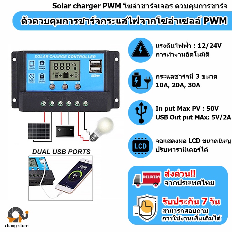 ยอดขายอันดับ1-solar-charger-โซล่าชาร์จเจอร์-ควบคุมการชาร์จ-10-60a-pwm-ในไทย-สีน้ำเงินดำ-โซล่าชาร์จเจอร์-mppt