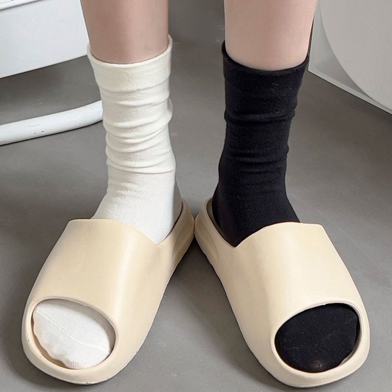 ภาพสินค้าถุงเท้าข้อยาว สีขาว แบบเรียบง่าย สไตล์ญี่ปุ่น แฟชั่นฤดูใบไม้ร่วง สําหรับผู้หญิง จากร้าน miniya.th บน Shopee ภาพที่ 3