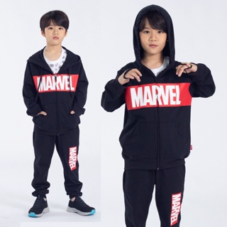 Marvel boy Jacket Marvel Logo - เสื้อแจ็คเก็ตเด็ก โลโก้มาร์เวล สินค้าลิขสิทธ์แท้100% characters studio