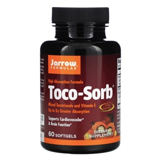 Jarrow Formulas Toco-Sorb โทโคไตรอีนอลผสมและวิตามิน E บรรจุแคปซูลนิ่ม 60 แคปซูล