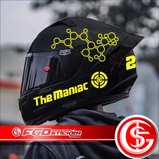 สติกเกอร์ติดหมวกกันน็อค ลาย THE MANIAC SET