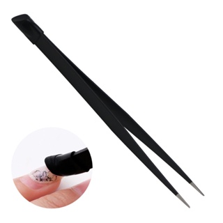 【AG】Stainless Steel Dual Head Nail Nippers Tweezers Clip Gem Picker