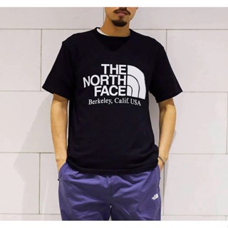 เสื้อยืดแขนสั้น พิมพ์ลาย The NORTH FACE สวมใส่สบาย สไตล์เรโทร สําหรับผู้ชาย และผู้หญิง