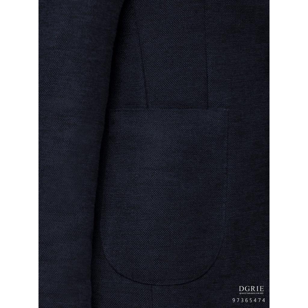 navy-blue-hopsack-r-d-half-lining-jacket-แจ็คเก็ตสูทสีกรม