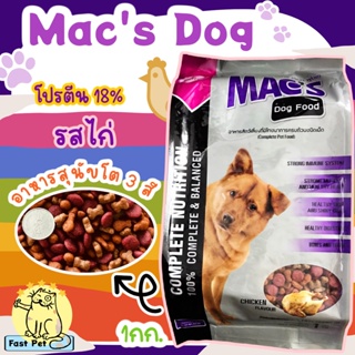 อาหารสุนัขราคาถูก แม็กซ์ Macs Dog Food 1กก
