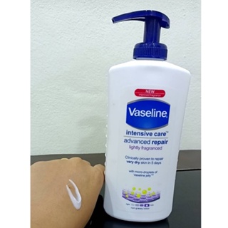 Vaseline intensive care advanced repair วาสลีน โลชั่นบำรุงผิวมี (ปริมาณ 400 มล.) สีขาว